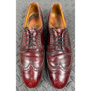 Luxis Men's Leather Shoes 9.5 Made By Emyco Maroon-ish Dark Brown w/ Shoe Trees